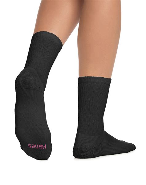 black hanes crew socks